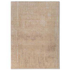 พรมไหมไผ่ผสมขนสัตว์ถักมือลายเอนโทรปี ไอวอรี่ รุ่น AKWB-3598 หนา 10 มม. ลายแบบนามธรรม สำหรับบ้าน ห้องนอน ทางเดิน รูปทรงสี่เหลี่ยมผืนผ้า - Product Image 1