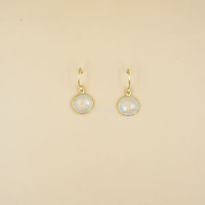 Boucles d'oreilles pendantes en argent sterling 925 plaqué or 18 carats Quartz blanc naturel bijoux de mariage cadeau de fête à la mode pour elle - Product Image 3