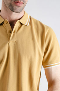 เสื้อโปโลลายนูนแขนยาวครึ่งแขนสำหรับผู้ชายเสื้อผ้าฝ้ายระบายอากาศได้ดีรองรับโลโก้ตามสั่ง - Product Image 5