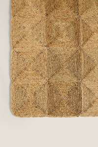 Tapis carrés écologiques en jonc de mer naturel pour la décoration intérieure, paillassons faits à la main en paille, fabriqués au Vietnam - Product Image 3