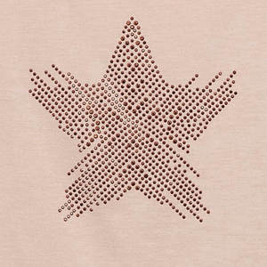Custom Women's Star Rhinestone Studded T-Shirt Casual Short Sleeve Loose Cotton Graphic Tee Summer Ladies Fashion Top Wholesale - Product Image 4