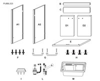 Meubles-lavabos de salle de bain Negrari Italy, marque haut de gamme, design moderne, en PVC/PP, à poser au sol, économiques, durables, avec kit de vidange complet