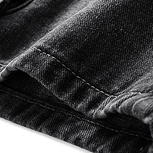 Shorts en jean déchirés et vieillis, coupe slim, streetwear, mode décontractée d'été, short en denim bleu, 2026 - Product Image 4