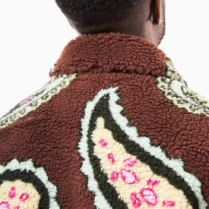 แจ็กเก็ตขนแกะเชอร์ปาทนทานสำหรับผู้ชายที่มีปกกันลมเนื้อหนักเหมาะสำหรับกิจกรรมกลางแจ้งในอากาศหนาวในชีวิตประจำวัน - Product Image 6