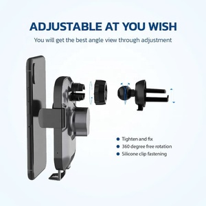 <b>Phone</b> <b>Holder</b> 12W <b>Car</b> Wireless Charger <b>for</b> <b>Phone</b> New Product Factory KATA CR41 <b>Car</b> Charger Black - Product Image 2