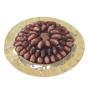 Handmade Eco-Friendly Chocolate Dessert Serving Tray Artistic Acacia Wood with Mother of Pearl Coasters for Ramadan Serving <b>Dish</b> - Product Image 6