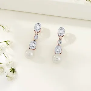 Pendientes de Oro Rosa con Zafiro y Esmeralda en Forma de Gota de Agua para Mujer, Diseño Seraphine Glow - Product Image 1
