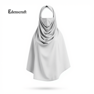 Femmes élégant modeste léger Khimar tissu doux respirant longue conception sans couture personnalisable grande taille musulman traditionnel - Product Image 6