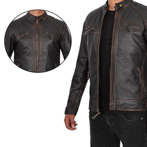 Vestes en cuir personnalisées Veste en cuir pour homme de haute qualité Produit à manches longues Veste en cuir pour homme - Product Image 6