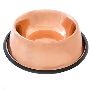 Bol pour animaux de compagnie en cuivre de haute qualité, design classique, couleur or rose et noir, à utiliser pour la décoration de la maison, vaisselle - Product Image 2