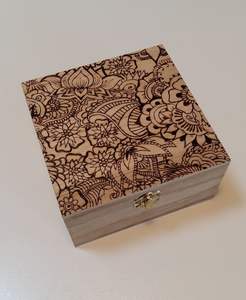 GARDEN DESGIAN NATURAL WOODEN Premium Printed Home Wooden Tabletop Spice Box With Separate Compartments for Spices and - Product Image 4