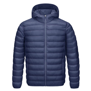 Veste matelassée à capuche pour homme, écologique, résistante à l'eau, matelassée, manteau d'hiver épais, coupe-vent chaud pour le ski et la randonnée en plein air, blanc - Product Image 5
