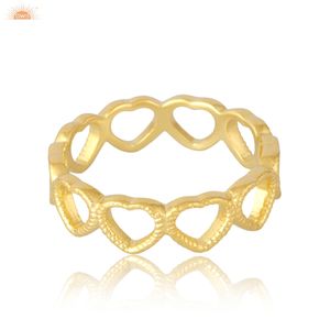 การออกแบบวงหัวใจที่น่าสนใจทองคํา 9k ทุกวันผู้หญิงที่สวยงามทําด้วยมือแหวนผู้ผลิตเครื่องประดับแบบกําหนดเอง - Product Image 1