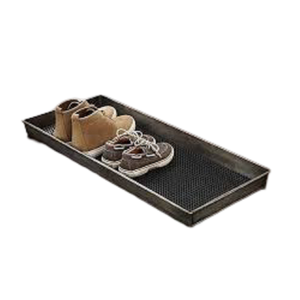 Plateau à bottes en métal noir fini antique Plateau rectangulaire en zinc de luxe pour pot Nouveau support de rangement et support de conception - Product Image 5