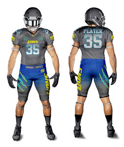 Conjunto de uniformes de fútbol americano Ajuste personalizado Diseño sublimado Ropa de equipo Suministro directo de fábrica para todos los deportes competitivos Pantalones cortos - Product Image 5