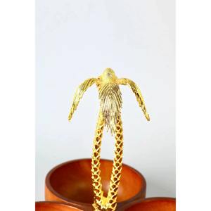 Ensemble de 3 bols en bois avec poignée en bois, parfait pour servir lors de fêtes, recevoir des invités, servir des collations, des fruits, des noix, des bonbons, pour la présentation sur la table - Product Image 2