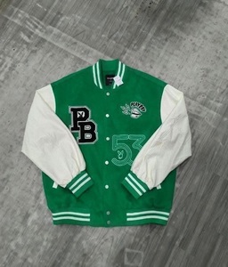 Chaqueta de tendencia con bordado 3D al por mayor para hombre, con estilo chaqueta de invierno de lana Premium, chaqueta universitaria OEM personalizada de secado rápido para hombre - Product Image 6