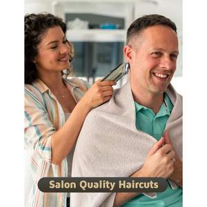 Tondeuse à cheveux sans fil professionnelle, kit de toilettage électrique pour hommes, pour cheveux, barbe, corps, nez, visage, IPX7, USB, US, pour camping-car - Product Image 2