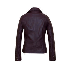 Chaquetas de Mujer, Chaquetas de Moda Personalizadas para Mujer, Chaqueta de Cuero Genuino para Damas, Estilo OEM, Diseño de Bordado 2025 - Product Image 4