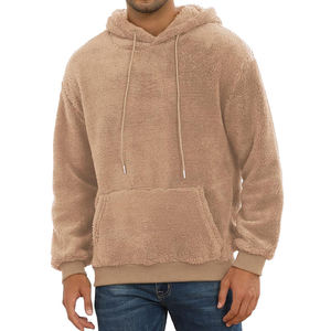Men's Winter Fashion Color Block Hoodie <b>Thick</b> <b>Fleece</b> Pullover Sweatshirt with Embossed Printing Embroidered Techniques Plus Size - Product Image 3