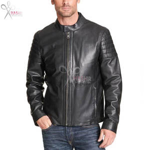 High Quality <b>Mens</b> Slim Fit <b>Black</b> Zip-Up Canvas <b>Real</b> Leather Streetwear Bomber Jacket Premium Finish Durable Fashion Casual - Product Image 2
