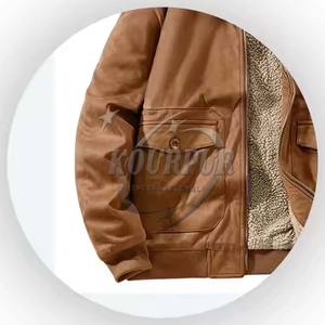 Wholesale High Quality 100% Cotton Men's Winter Sherpa Jackets Custom Plus Size Breathable Stand Collar Warm Protective - Product Image 3