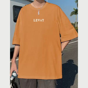 T-shirt décontracté d'été pour hommes à la mode T-shirt tricoté surdimensionné imprimé Hip Hop coupe ample col de style High Street vente en gros - Product Image 1