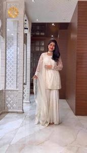 Trendy New Designer Party Wear Look Top-Palazzo et Dupatta avec broderie lourde Séquence Travail Top au prix de gros - Product Image 2