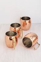 Ensemble de mugs à cocktail en cuivre de luxe pour bar à domicile