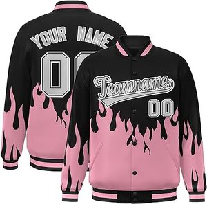 Custom High Street Varsity Jacket para los hombres de cuero genuino de lana PU Varsity Jacket Stand Collar Letterman Style - Product Image 2
