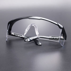 نظارات أمان <span class=keywords><strong>ANSI</strong></span> Z87.1 للأغراض العامة بإطار أسود وعدسة شفافة نظارات أمان من البولي كربونات نظارات مختبر ذات رؤية واسعة - Product Image 2