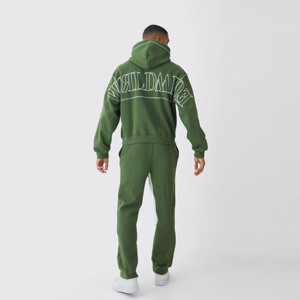 Ensemble sweat à capuche et pantalon de survêtement de marque 450gsm Distress Acid Wash Survêtement vintage Survêtement Sweat Stack Flare Pant Suit pour hommes - Product Image 5