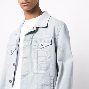 Meilleure vente à bas prix Veste en jean pour hommes Veste en jean sur mesure pour hommes Veste en jean de couleur unie - Product Image 5