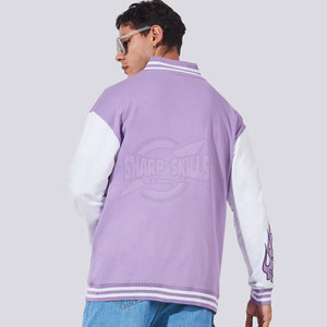 แจ็กเก็ตเบสบอลแขนยาวแจ็กเก็ตเบสบอลพิมพ์โลโก้ดีไซน์ใหม่ - Product Image 2