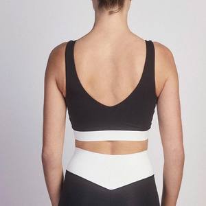 Kivotech OEM ODM logotipo personalizado transpirable gimnasio Sujetador deportivo para mujeres 4 vías gimnasio Fitness contraste elegante Sujetador deportivo 100% calidad - Product Image 2