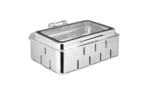 Precio de fábrica Acero inoxidable Rectángulo dorado y cuadrado Buffet Calentador de alimentos Plato de frotamiento Tapa de acero inoxidable para hoteles Restaurantes - Product Image 4