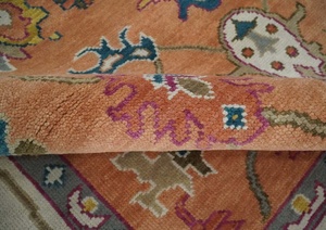 พรมด้านนอกสุดหรูสีชมพูทันสมัยทำด้วยมือ100% พรมปูพื้นขนสัตว์นิวซีแลนด์สำหรับห้องนั่งเล่นของวัยรุ่นแบบแอบสแตรก - Product Image 5