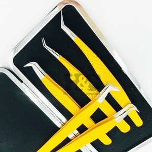Pinzas para extensión de pestañas postizas, pinzas para extensión de pestañas con logotipo gratis, pinzas para pestañas de acero inoxidable, embalaje gratis, visón sostenible - Product Image 3