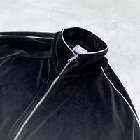 Ensemble de survêtement 2 pièces pour homme, style tendance, écologique, coupe-vent, respirant, séchage rapide, grande taille, logo personnalisé, velours 100% coton