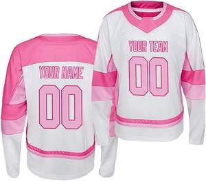 Meilleur Prix Rose Polyester Sublimation Impression Vêtements De Hockey Sur Glace - Product Image 2