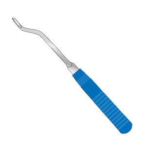 Capener Lamina Gouge Swan Neck Blue Acetal Suregrip Handle 250mm Long Surgical Stainless Steel Instrument Set Reusable CE - Product Image 1