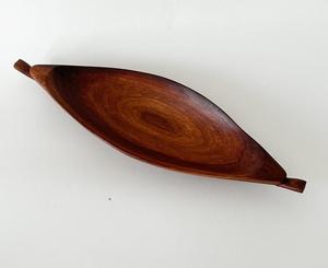 Cuenco de vela de masa de madera de mango hecho a mano africano pequeño barco para servir frutas al por mayor disponible - Product Image 2