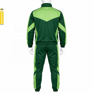 Conjunto Deportivo SAMAVIA para Hombre en Verde con Chaqueta con Cremallera, Diseño con Paneles en Verde Lima y Pantalones Jogger a Juego - Product Image 2