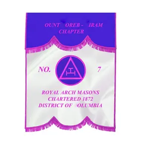 Bannières maçonniques de conception personnalisée en gros Royal Arch Master Mason flag franc-maçon Regalia officiers grade Bannière - Product Image 1