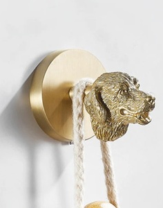 Ganchos de pared de venado de latón macizo modernos, decoración de pared dorada de lujo, gancho de pared decorativo resistente, estantes elegantes, ganchos para bolsa - Product Image 6