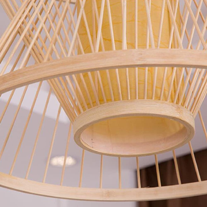 Abat-jour en bambou, lampes fabriquées à partir de matériaux faits à la main, accessoires de décoration d'intérieur, vente en gros. - Product Image 2