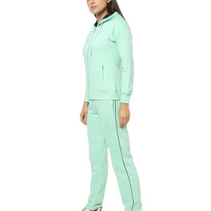 Wholesale Latest Outdoor <b>Hooded</b> Women Track Suit Jogging Tracksuit Best Selling Plain Zipper Tracksuit for Women - Product Image 5
