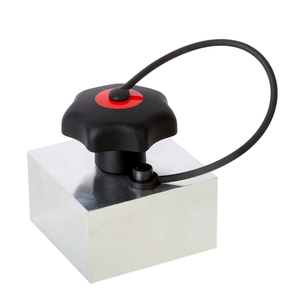 Vis à tête étoilée K0154 DIN6336 M8 x 40, tête thermoplastique noire, filetage en acier inoxydable rouge, fixation par vis. - Product Image 3