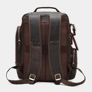 Large Waterproof Oxford Backpack <b>Bag</b> for <b>Men</b> Luxury Embossed Logo Custom Genuine <b>Leather</b> Polyester New Business Computer Laptop - Product Image 4