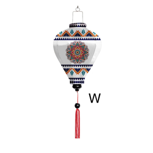 Lanternes en soie de bambou en forme de diamant blanc de haute qualité imperméables et résistantes aux intempéries pour la remise des diplômes de Noël prix bon marché - Product Image 4